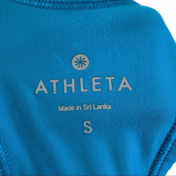 Athleta Aqua Blue Athletic Tank Top Sz S - Picture 5 of 6